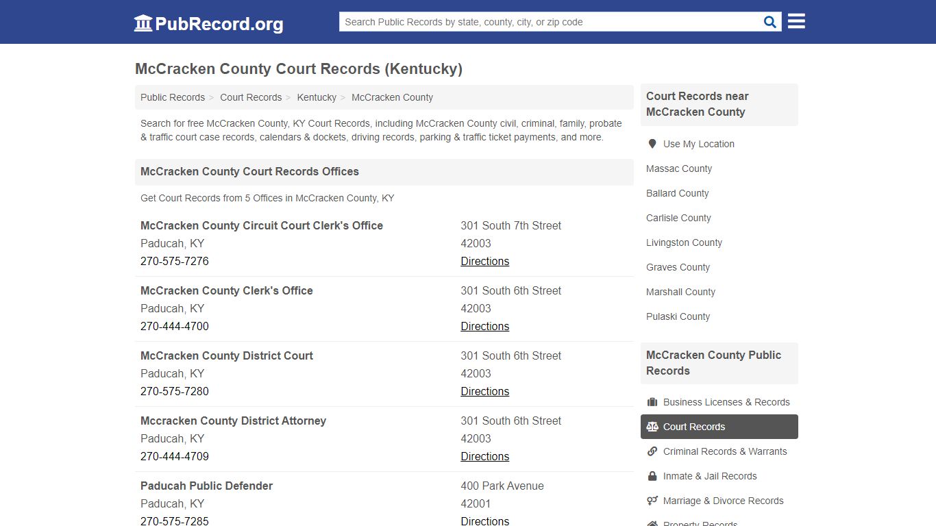 McCracken County Court Records (Kentucky) - PubRecord.org