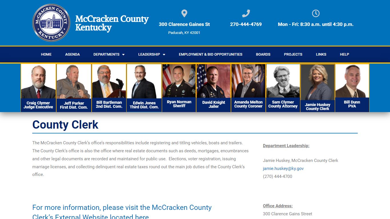 County Clerk - McCracken County KY